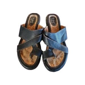 Boc Women's Black Brown BC3311 Toe Ring Flip Flop Flats Slide Sandals Size 7/38